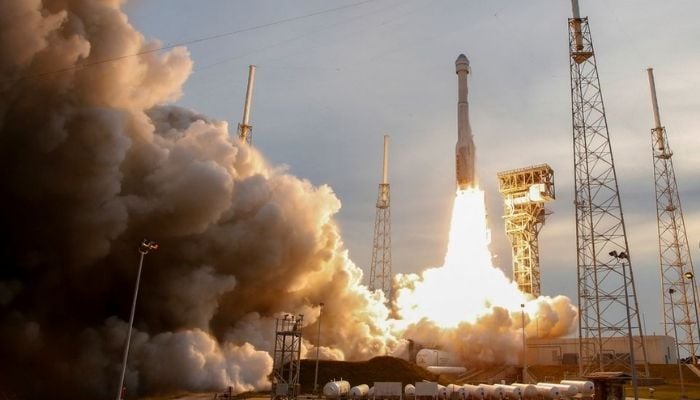 Boeings CST-100 Starliner capsule launches aboard a United Launch Alliance Atlas 5 rocket on a second un-crewed test flight to the International Space Station, at Cape Canaveral, Florida, US May 19, 2022. —Reuters
