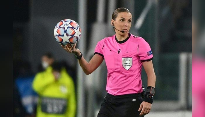 Frances Stephanie Frappart was the first woman to referee a mens Champions League game. — AFP/File