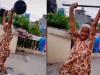 Watch: 80-year-old woman peforms weight training exercise 