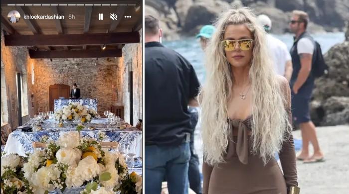 Khloé Kardashian shares glimpse from Kourtney and Travis’ lavish pre-wedding lunch 
