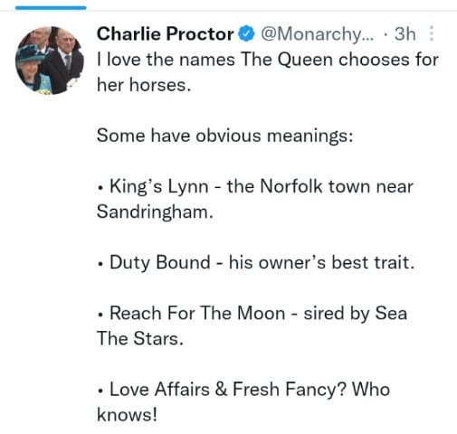 Names of Queen Elizabeths horses and their meanings revealed