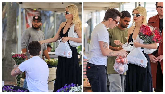 Brooklyn Beckham showers Nicola Peltz with FLOWERS during a trip to farmers market