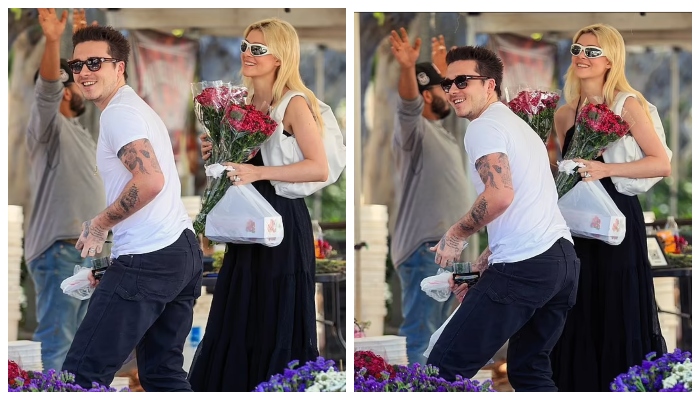 Brooklyn Beckham showers Nicola Peltz with FLOWERS during a trip to farmers market