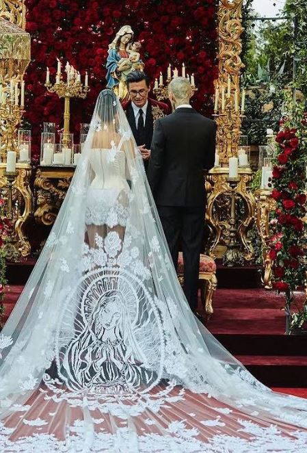 Kourtney Kardashian mocking Catholics with disrespectful wedding outfit