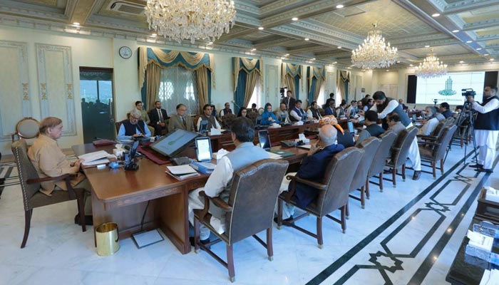 Prime Minister Shehbaz Sharif chairs the Federal Cabinet meeting in Islamabad on May 24. — PID