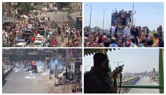 A collage of scenes from Batti Chowk. — Geo News screengrab