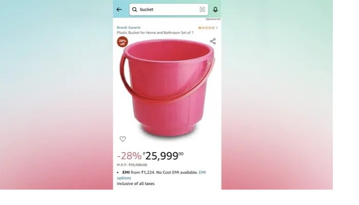 Netizens react to bathroom bucket being sold for Rs67,000