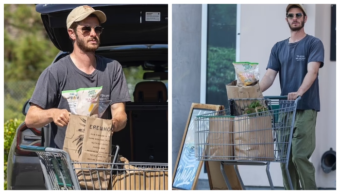 Andrew Garfield cuts dapper figure in casual ensemble during grocery run in Los Angeles