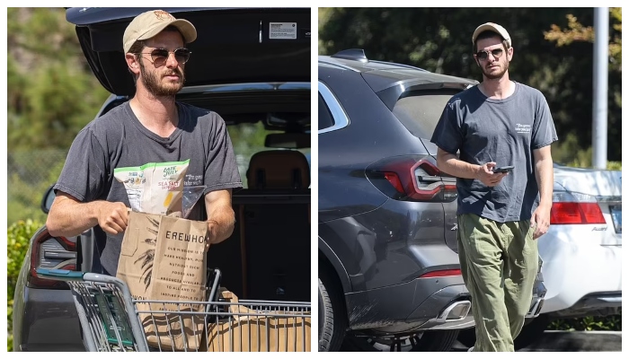 Andrew Garfield cuts dapper figure in casual ensemble during grocery run in Los Angeles