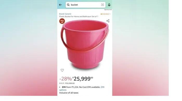 Netizens react to bathroom bucket being sold for Rs67,000
