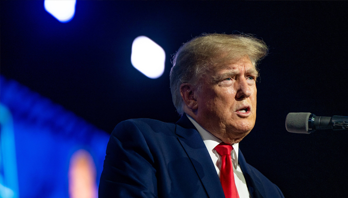 Former U.S. President Donald Trump speaks at the George R. Brown Convention Center during the National Rifle Association (NRA) annual convention on May 27, 2022 in Houston, Texas. Photo— Brandon Bell/Getty Images/AFP