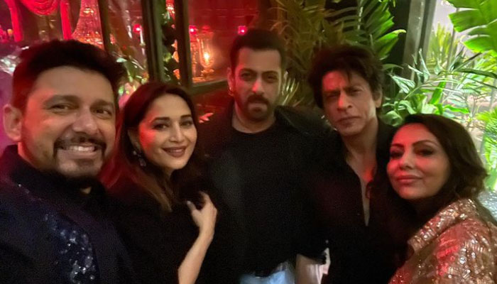 ‘All Legends in one frame’: Shah Rukh Khan, Salman Khan poses with Madhuri