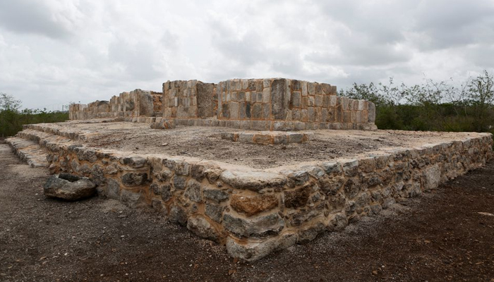The ruins of a Mayan site, called Xiol, are pictured after archaeologists have uncovered an ancient Mayan city filled with palaces, pyramids and plazas on a construction site of what will become an industrial park in Kanasin, near Merida, Mexico May 26, 2022. Photo— REUTERS/Lorenzo Hernandez