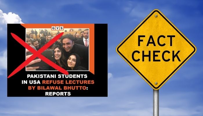 News that Pakistani students at Columbia University in the United States have refused to welcome PPP Chairman and Foreign Minister of Pakistan Bilawal Bhutto Zardari is false.— Geo.tv