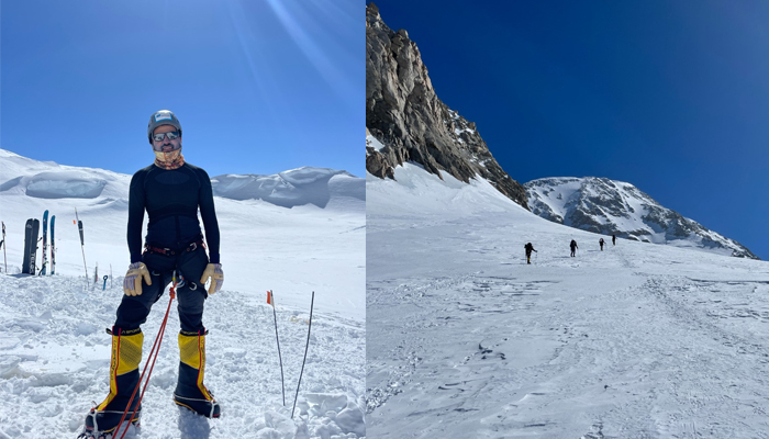 Pakistani mountaineer Asad Ali Memon can be seen at North America’s Mount Denali. — Photo provided by the author