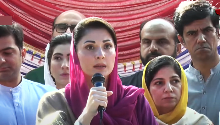 PML-N Vice President Maryam Nawaz addressing an event in Muree, on May 31, 2022. — YouTube/PTV