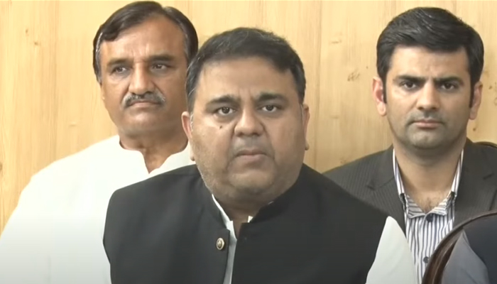 PTI Senior Vice President Fawad Chaudhry addressing a press conference in Islamabad, on May 31, 2022. — YouTube/HumNewsLive
