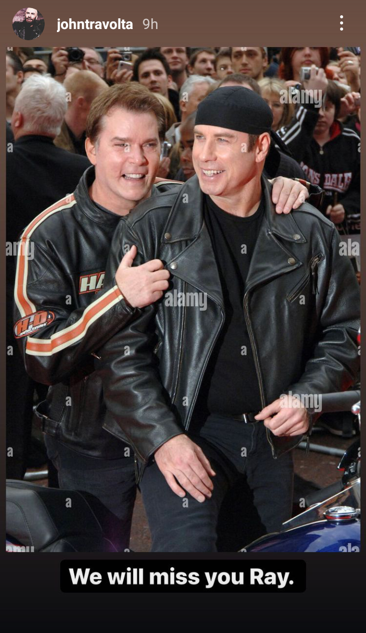 John Travolta reacts to Ray Liottas death