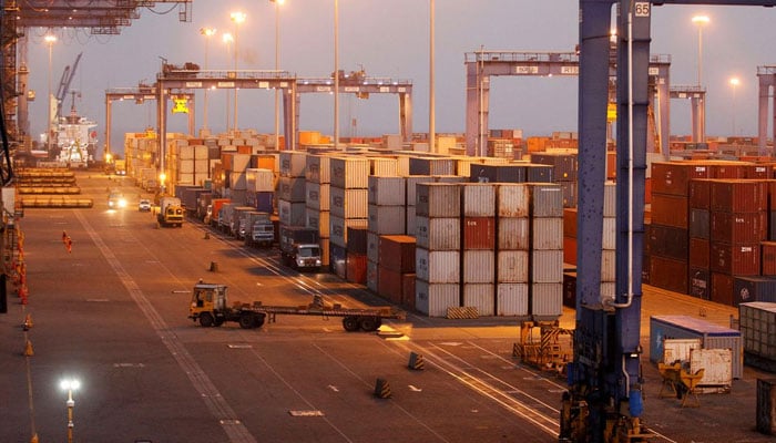 A representational image of containers parked at the port. — Reuters/File