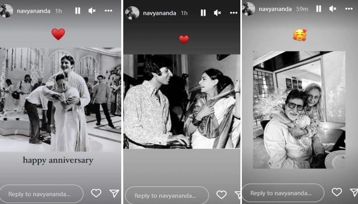 Amitabh-Jaya Bachchan’s 49th wedding anniversary: Navya Nanda posts rare snaps