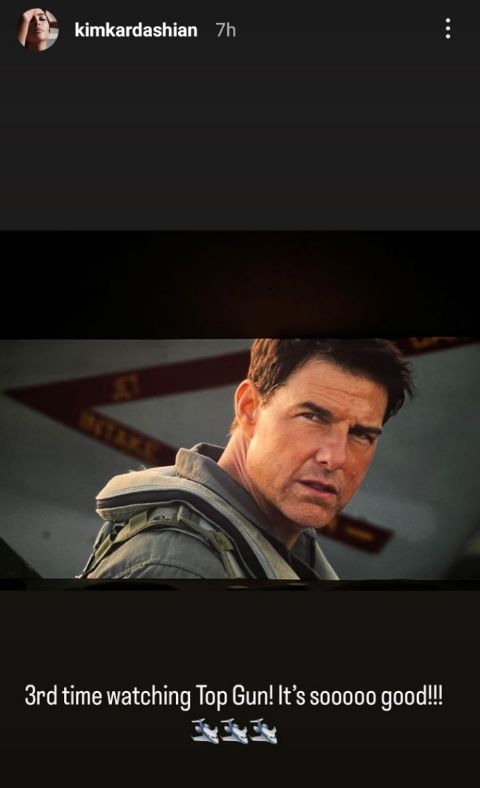 Kim Kardashian is obsessed with Tom Cruises Top Gun: Maverick