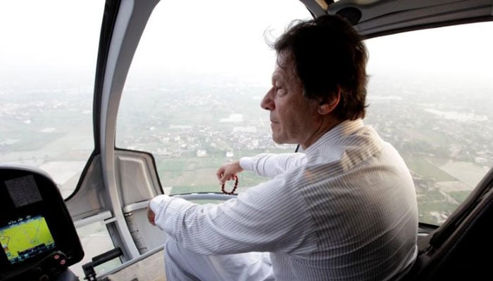 Imran Khan takes a helicopter to Bani Gala amid strict security