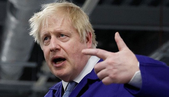 British Prime Minister Boris Johnson gestures at the technology centre at Hopwood Hall College, in Middleton, Greater Manchester, Britain, February 3, 2022. — Reuters/File