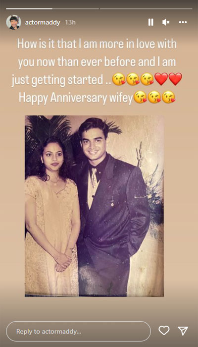 R Madhavan gushes over wife Sarita as they celebrates 23 years of togetherness