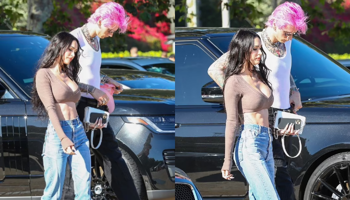 Spotted on a Malibu date with fiance MGK, Megan Fox flaunted her abs in style