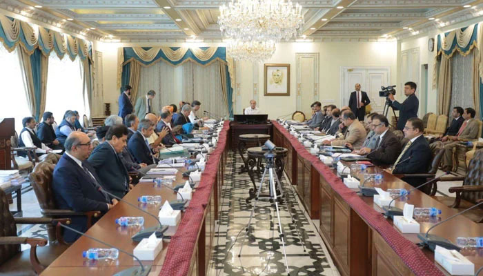 PM Shehbaz chairs a meeting of the National Economic Council in Islamabad on June 8, 2022. — PID