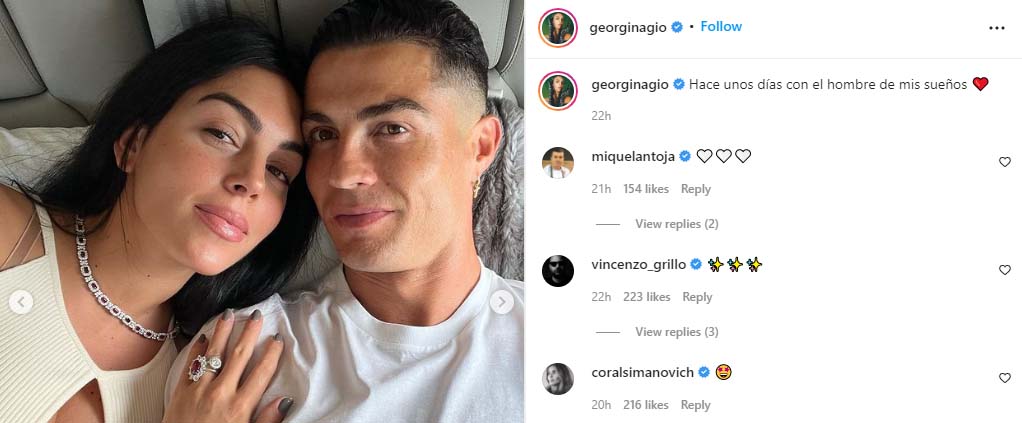 Georgina Rodriguez cozies up with man of her ‘dreams’ Cristiano Ronaldo