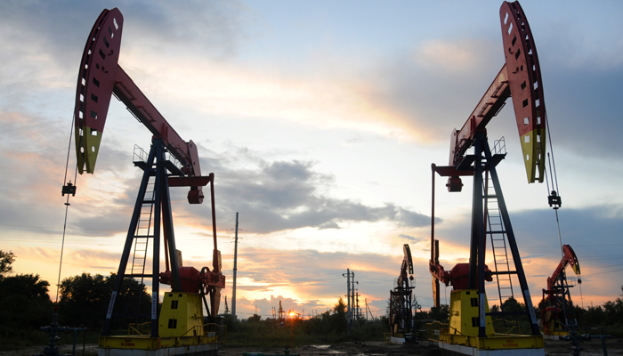 Pumpjacks are seen during sunset at the Daqing oil field in Heilongjiang province, China August 22, 2019. — Reuters