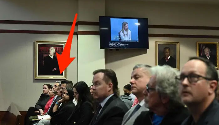 Larry Forman sitting in court during Depp vs Heard trial (Picture credits: Insider)