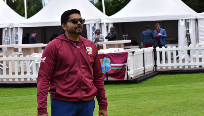 Avenesh Seetaram, clothed in the teams colours, in this undated photo shared on Twitter by Windies Cricket