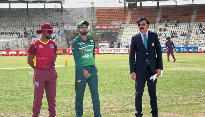 Pakistan win toss, choose to bat first in opposition to West Indies in ultimate ODI 2 Pakistan have won the toss and elected to bat first. Photo: Twitter/PCB