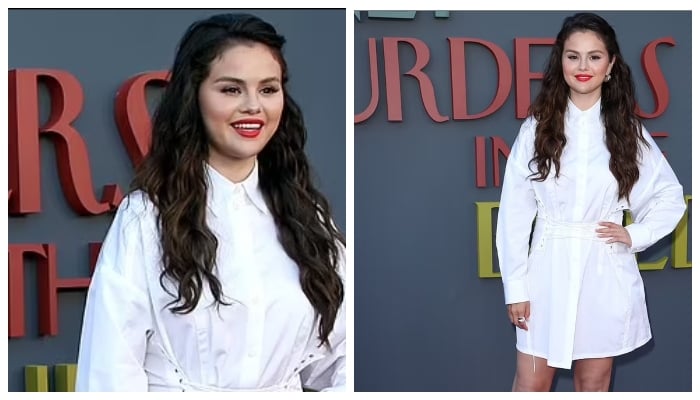 Photos: Selena Gomez stuns in white-shirt dress
