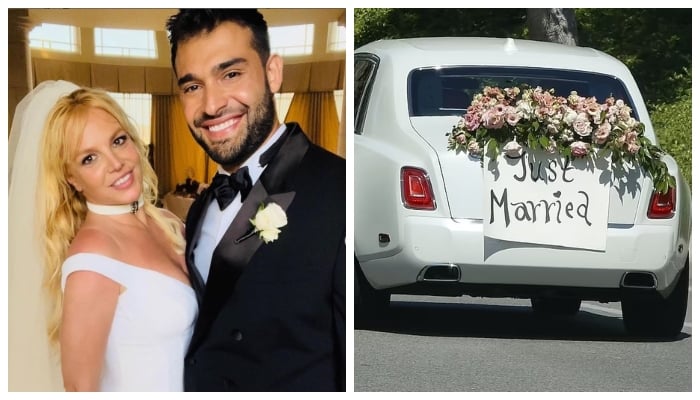 Newlyweds Britney Spears, Sam Asghari enjoy Rolls Royce ride post lavish nuptial: Just Married