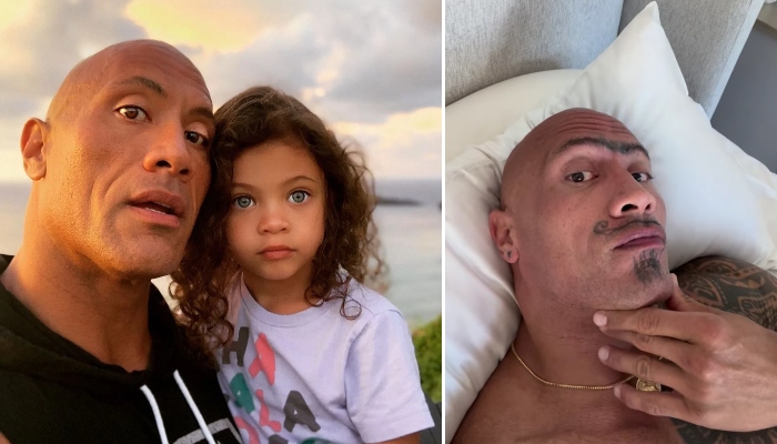 Dwayne Johnson’s daughters give their dad a fresh ‘unibrow’ look