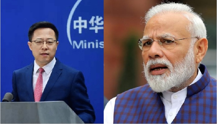 (left) Chinese Foreign Ministry Spokesperson Wang Wenbin, (right) Indian Prime Minister Narendra Modi.—APP, Reuters