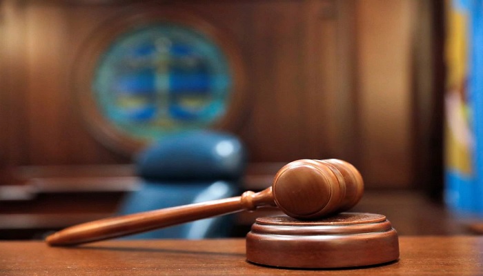 A gavel and a block is pictured on the judges bench in this illustration picture taken in the Sussex County Court of Chancery in Georgetown, Delaware, U.S., June 9, 2021.—Reuters