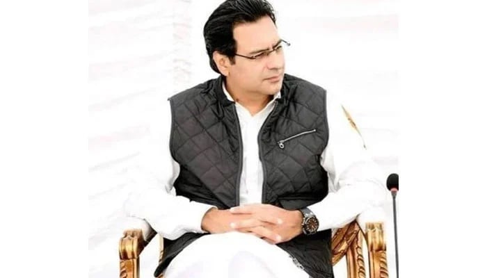 PML-Q leader and formal federal minister for water resources Moonis Elahi. — Twitter/MoonisElahi6