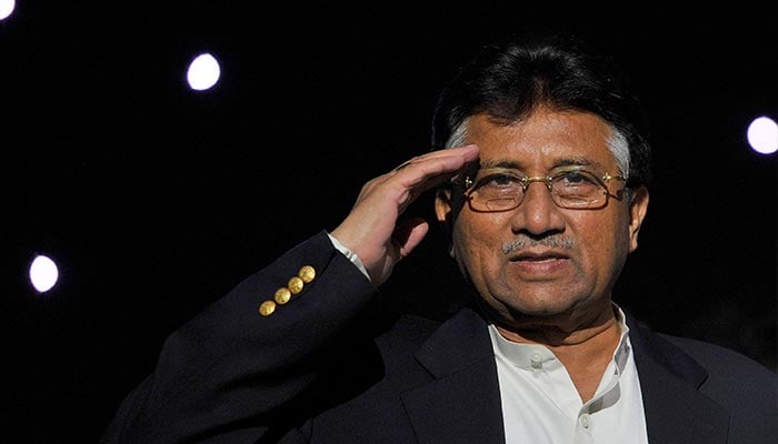 Former Pakistani President Pervez Musharraf addresses members of Britains Pakistani community at the New Bingley Hall, in Birmingham in central England October 2, 2010. — Reuters