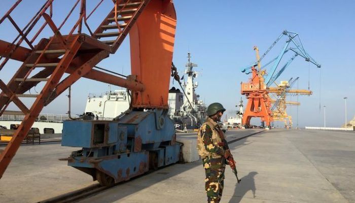 A member of Pakistan Navy is seen at the Gwadar port in Pakistans Balochistan Province April 12, 2016 — Reuters