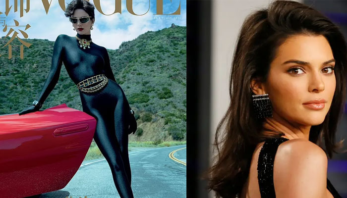 Kendall Jenner stuns on Vogue cover after Kim Kardashian bumped her off in March