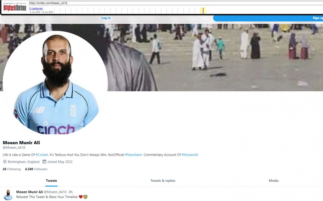 Fact-check: Cricketer Moeen Ali did not tweet about boycotting India