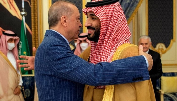 Turkish President Recep Tayyip Erdogan meets Saudi Crown Prince on his recent visit to Jeddah. — AFP/File