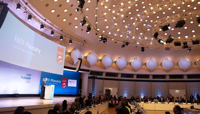 Delegates from governments around the world and partner organisations participate in the Financial Action Task Force’s (FATF) plenary in Berlin, Germany, on June 17, 2022. — Twitter/ FATF News