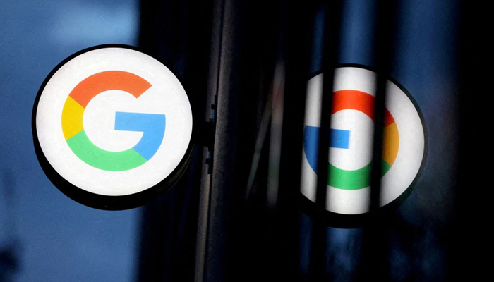 The logo for Google LLC is seen at the Google Store Chelsea in Manhattan, New York City, US, on November 17, 2021. — Reuters