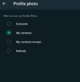 Can you hide your WhatsApp profile picture from specific contacts?
