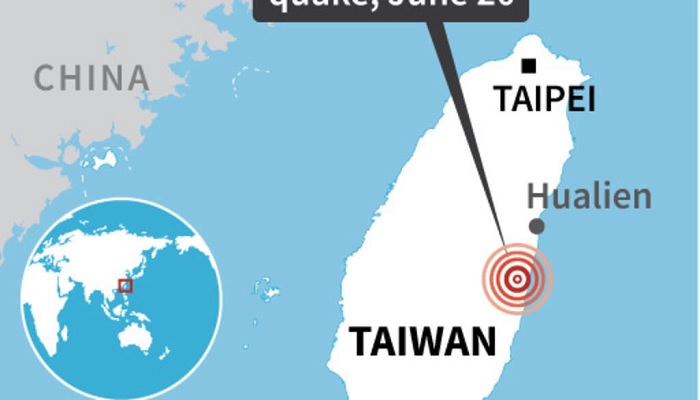 Earthquake in Taiwan.—AFP